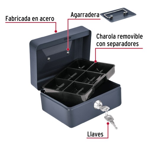 Caja de Seguridad para Dinero Hermex 46798 15x12x8cm