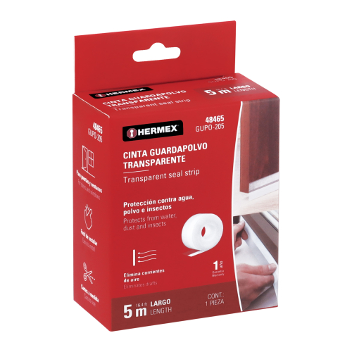 Cinta Guardapolvo Hermex 48465 45mm 5m Transparente Cinta Guardapolvo Hermex 48465 45mm 5m Transparente
