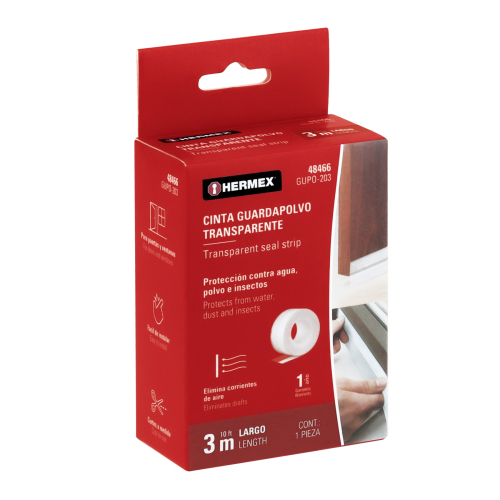 Cinta Guardapolvo Hermex 48466 35mm 3m Transparente
