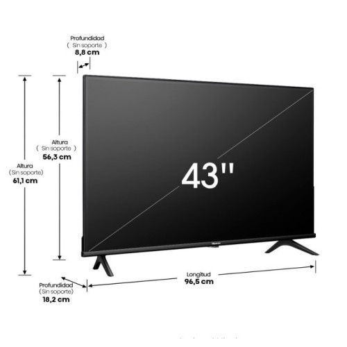 Televisor Smart TV Hisense 43A4NV LED FHD 43''
