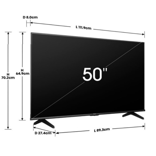 Televisor Smart TV Hisense 50A6N DLED 4K UHD 50''