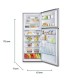 Heladera Hisense Top Mount 422L Frío Seco 2P Inox.