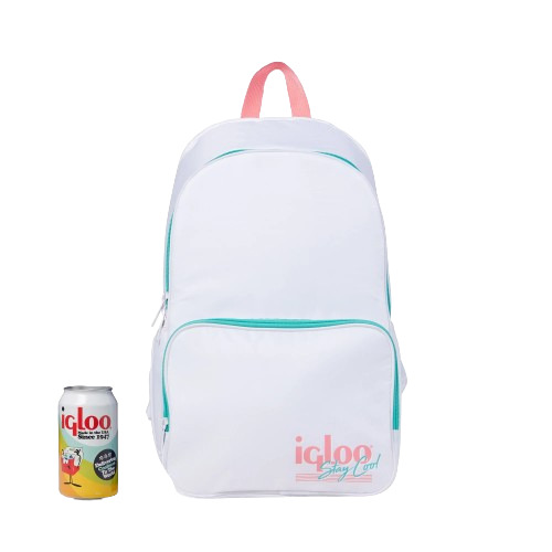 Conservadora Mochila Igloo Retro 60949 24 Latas Blanco