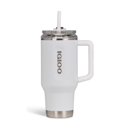 Vaso Térmico con Pajita Igloo 71221 950ml Blanco