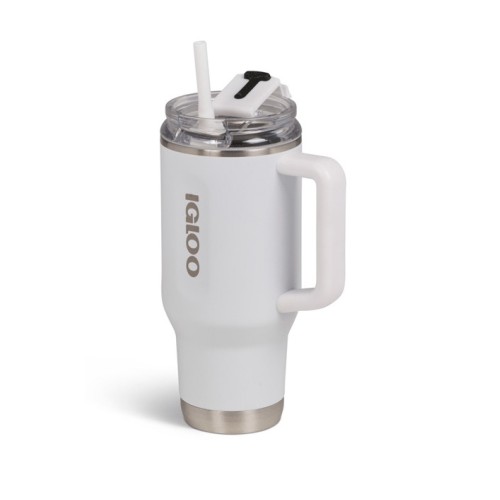 Vaso Térmico con Pajita Igloo 71221 950ml Blanco