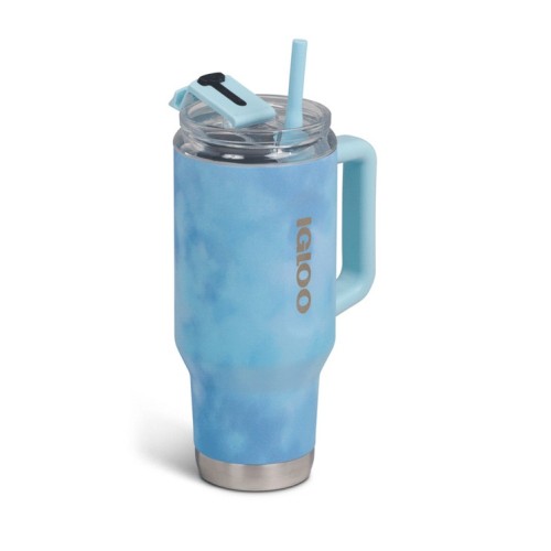 Vaso Térmico con Pajita Igloo Ice Dye 71309 950ml Azul