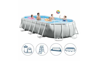 Piscina Intex 26796 Estructura Oval 13365L + Filtro Piscina Intex 26796 Estructura Oval 13365L + Filtro