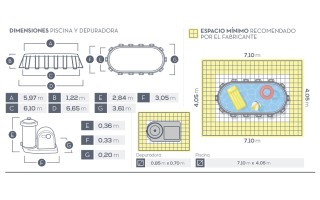 Piscina Intex 26798 Estructura Oval 18202L + Filtro Piscina Intex 26798 Estructura Oval 18202L + Filtro