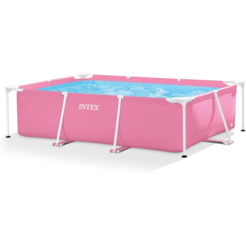 Piscina Intex 28266 Estructura Rectangular 1627L Rosado