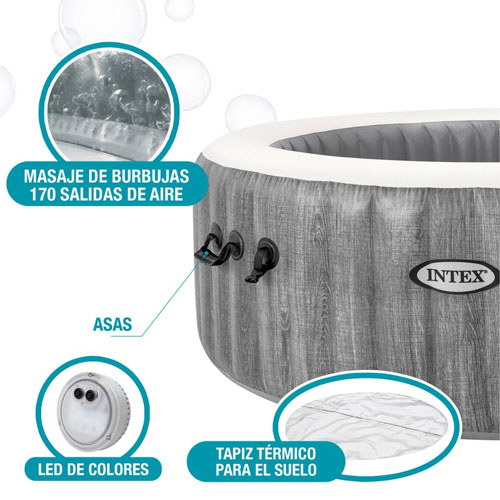 Bañera de Hidromasajes Intex Greywood Deluxe 40°C 6p