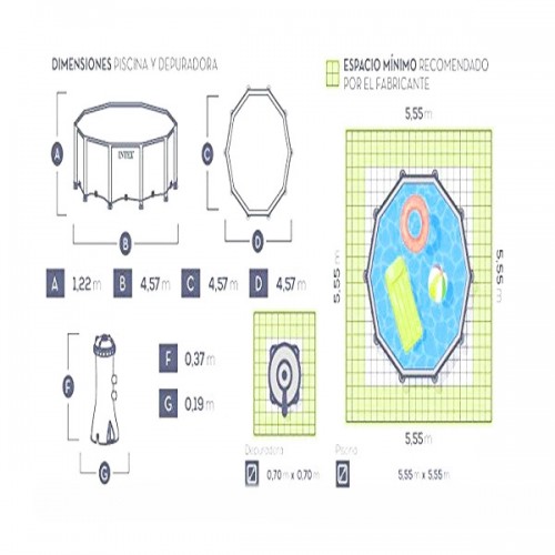 Piscina Intex 28736 Estructura Redonda 16805L + Filtro