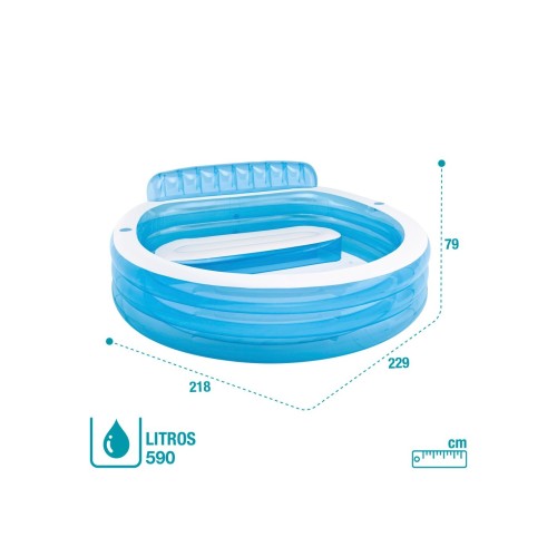 Piscina Intex Lounge 57190 Inflable 640L con Sillón