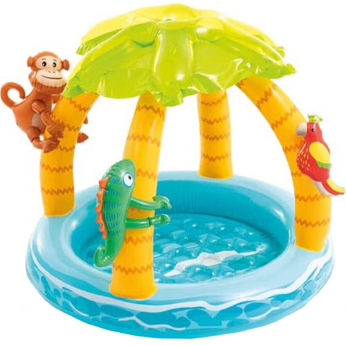 Piscina para Bebés Intex 58417 Inflable 45L Isla Tropical