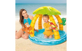 Piscina para Bebés Intex 58417 Inflable 45L Isla Tropical Piscina para Bebés Intex 58417 Inflable 45L Isla Tropical