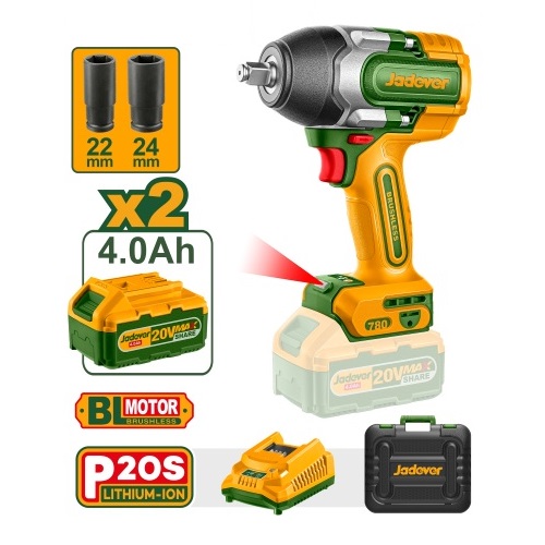 Llave de Impacto a Batería Jadever enc.1/2'' 780Nm 20V