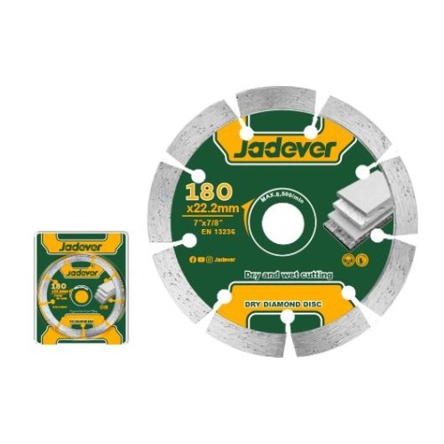 Disco de Corte Jadever JDDC1K04 Diamante Segmentado 180mm