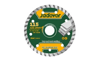 Disco de Corte Jadever JDDC3K02 Diamante Turbo 115mm Disco de Corte Jadever JDDC3K02 Diamante Turbo 115mm