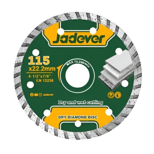 Disco de Corte Jadever JDDC3K02 Diamante Turbo 115mm