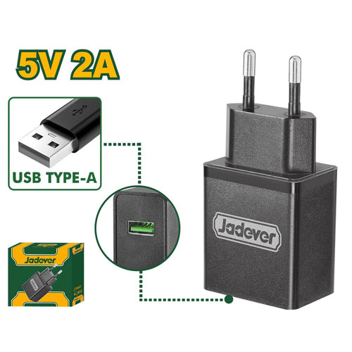 Cargador de Baterías Jadever JDFCT552 USB 5V 2.0Ah