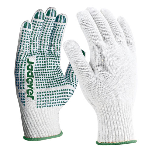 Guantes Jadever JDKG1801 Algodón con Puntos de PVC XL