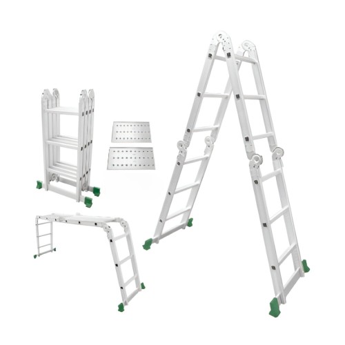 Escalera Multiuso Jadever JDLD7H43 Aluminio 12pel. 3,3m