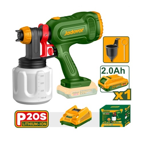 Pistola para Pintar a Batería Jadever 800ml 20V SIN BAT