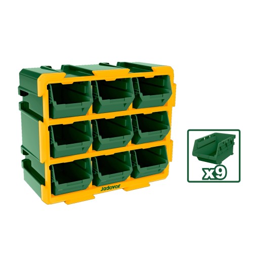 Organizador Jadever JDTB8330 Plástico con 9 Cajas