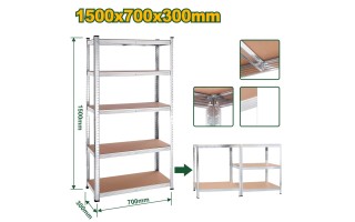 Estante Jadever JDTS1A73 Metálico 5 Repisas 70x30x150cm Estante Jadever JDTS1A73 Metálico 5 Repisas 70x30x150cm