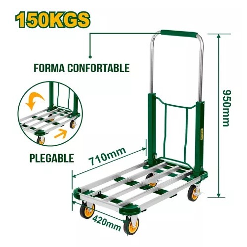 Carro Plataforma Plegable Jadever JDWB9A15 150kg