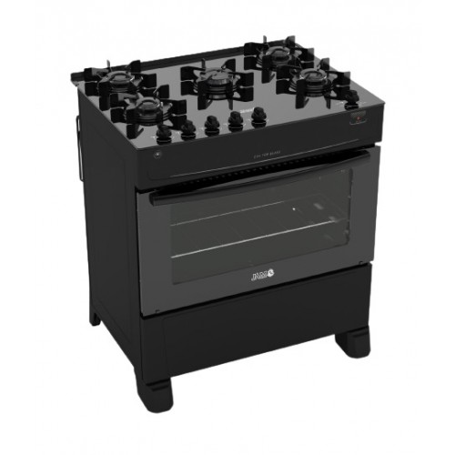 Cocina a Gas Jam Eva Top Glass 5H Negro