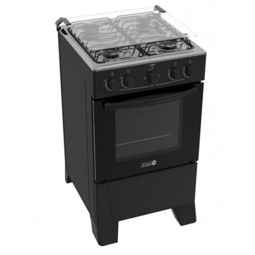 Cocina a Gas Jam Combi 12088 4 Hornallas Negro