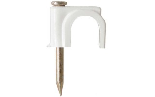 Grapa para Cable Coaxial Kalop KL06011 C-6 Blanco x50u Grapa para Cable Coaxial Kalop KL06011 C-6 Blanco x50u