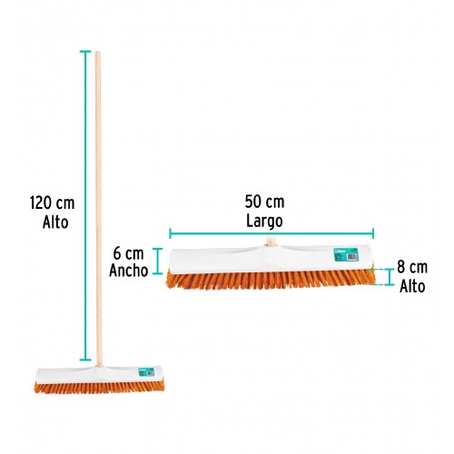 Escobillón Plástico Klintek 57036 Cerda Suave 50x6cm con mango