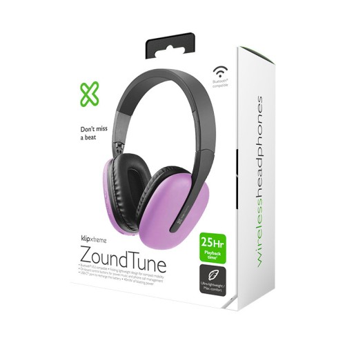 Auriculares Bluetooth Klip ZoundTune KWH Lila