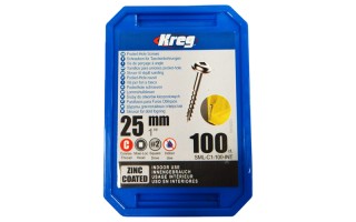 Tornillos Kreg Maxi-Loc S2 Basto 25mm (1") x100u