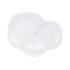 Platos y Bowl Kups NFP Cuadrado 18pzs Blanco