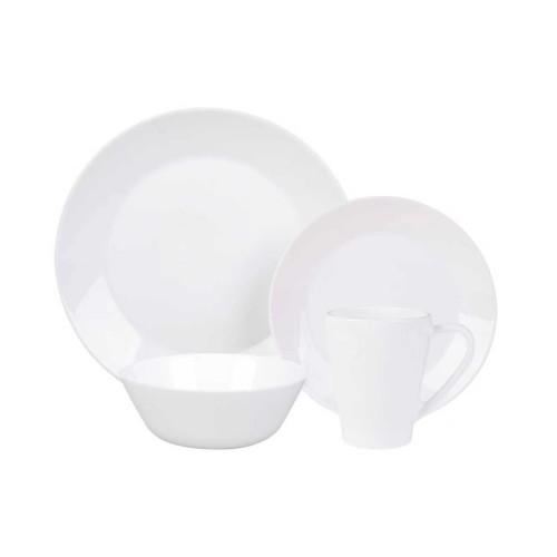 Platos, Bowl y Tazas Kups NNP Redondo 16pzs Blanco