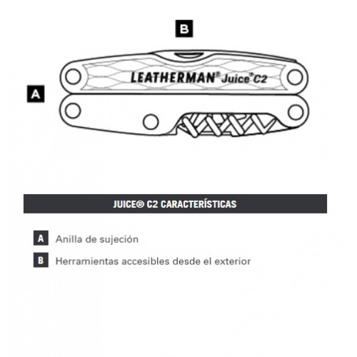 Multi-Herramienta Leatherman Juice c2 70108081N 12 Func. Negro