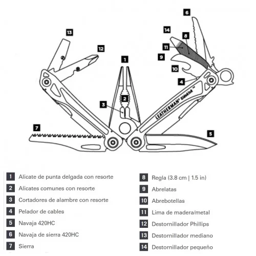 Multiherramienta Leatherman Sidekick 831439