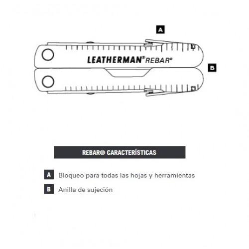 Multi-Herramienta Leatherman Rebar 831560 17 Func. Plateado