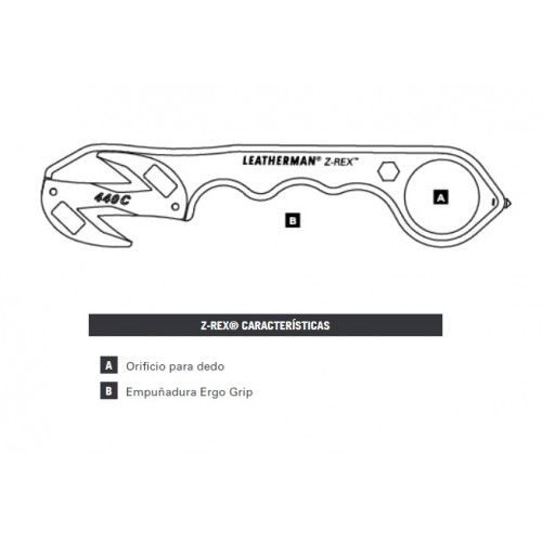 Multi-Herramienta Leatherman Z-rex 831648 4 Func. Negro