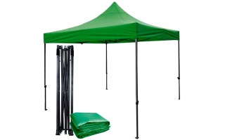 Toldo Plegable Level 420D 3mx3m Verde