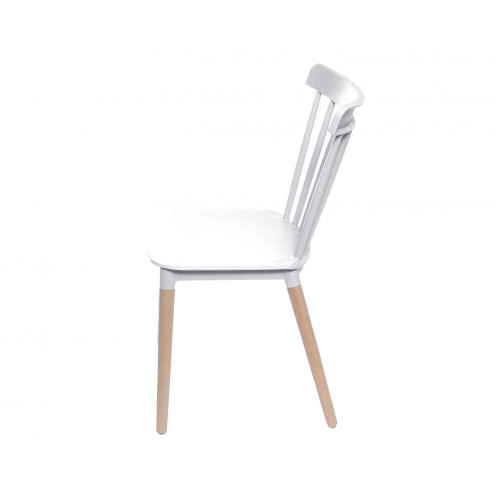 Silla Level 1109 LVS Plástico y Madera Blanco