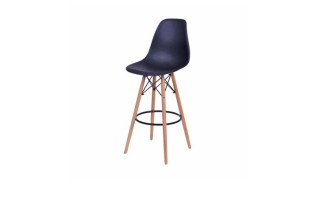 Silla de Bar Level Eames 6602 LVS Plástico Negro