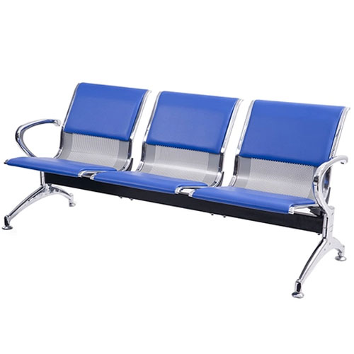 Silla de Espera Level Tandem LVS-093 3 cuerpos Azul