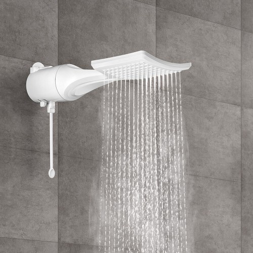 Ducha Electrónica Lorenzetti Loren Shower 6800W Blanco