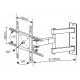 Soporte para TV Brasforma SBRP1440 Articulado 10" a 70"