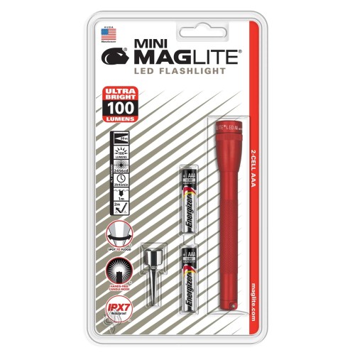 Linterna Maglite Mini SP32036 LED 100lm AAAx2 Rojo