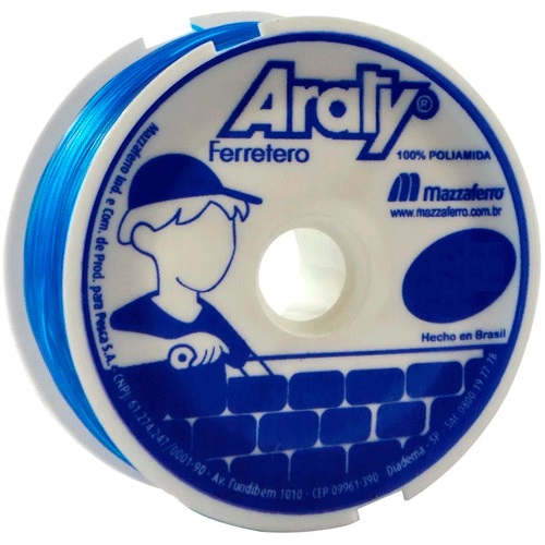 Hilo de Nylon Araty Ferretero 19AF 0,6mm 100m x10u Azul