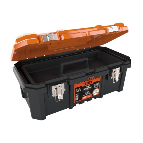 Caja de Herramientas Metasul Plástico 18" Naranja